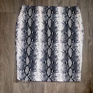Snake Print Skirt